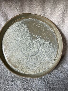 2 World Market 7 3/4” Salad Plates Beige with a Reactive Glaze